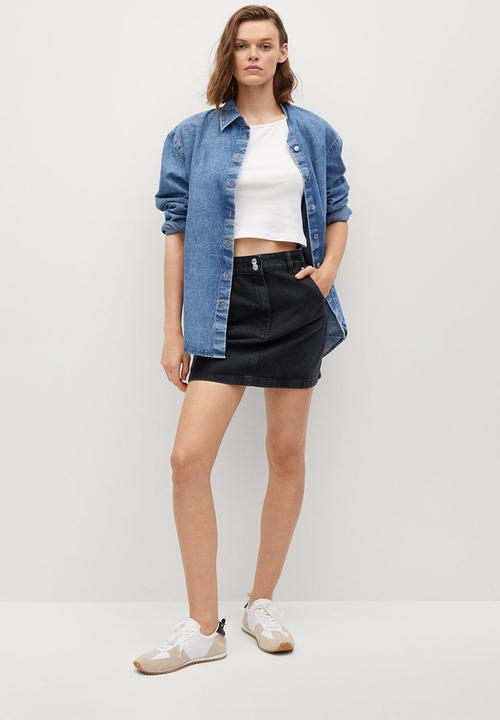 MANGO - Skirt marion - black