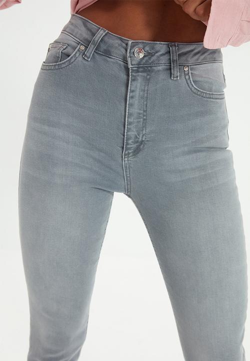 Trendyol - Regular waist skinny jeans - grey
