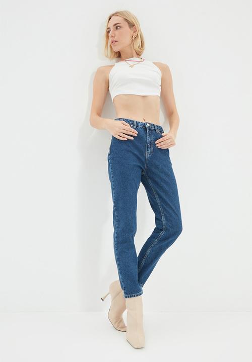 Trendyol - High waist mom jeans - blue