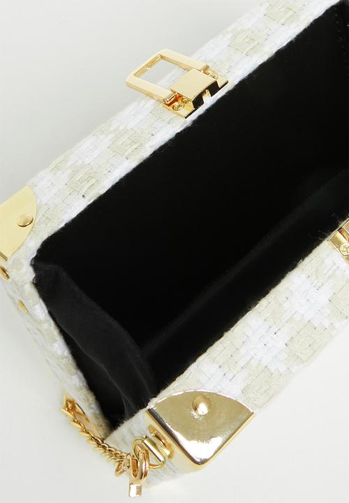 Superbalist - Box clutch bag - beige & white