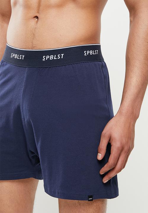 Superbalist - 2 Pack Kris knit boxer - navy & dark grey 