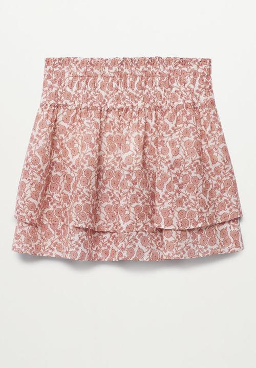 MANGO - Skirt corfu - red