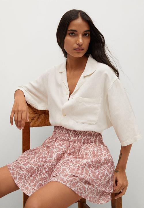 MANGO - Skirt corfu - red