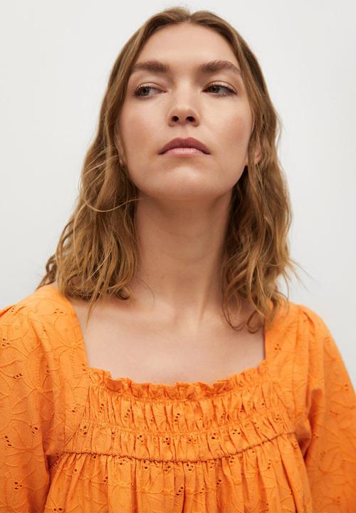 MANGO - Dress mexico - orange