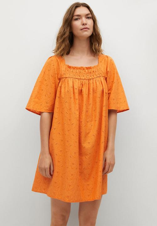 MANGO - Dress mexico - orange