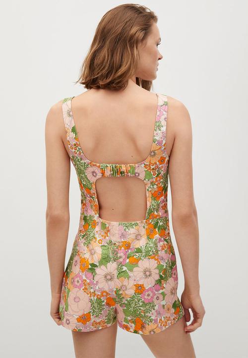 MANGO - Playsuit mecano - orange