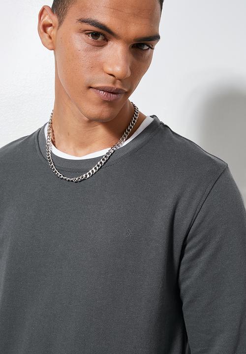 Superbalist - Brewer branded pullover crew sweat - dark grey
