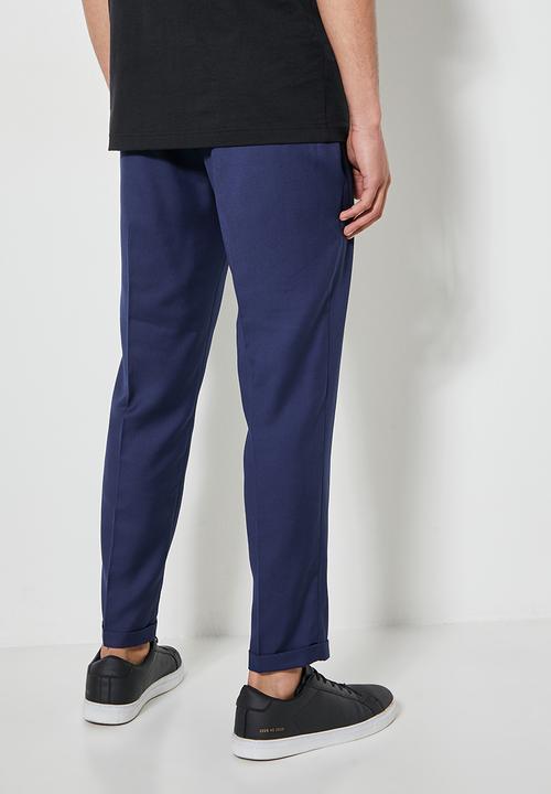 Superbalist - Deco fashion elastic waistband tapered trouser - navy