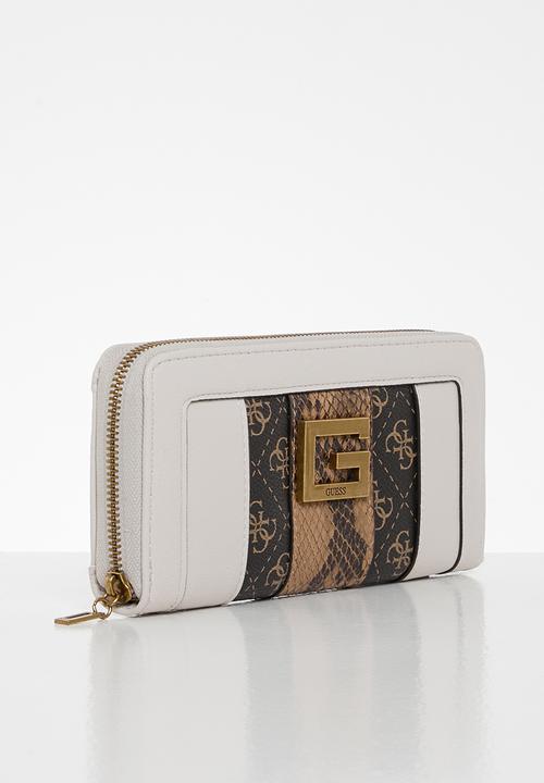 GUESS - Bling slg large zip around - stone 