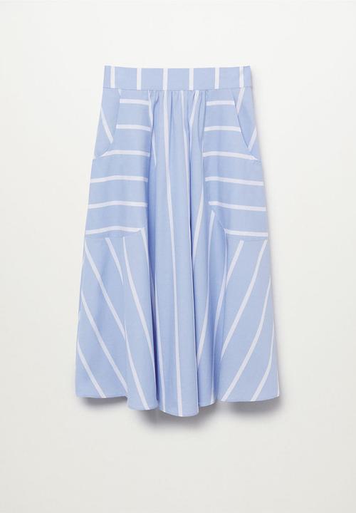 MANGO - Skirt siu-h - light blue