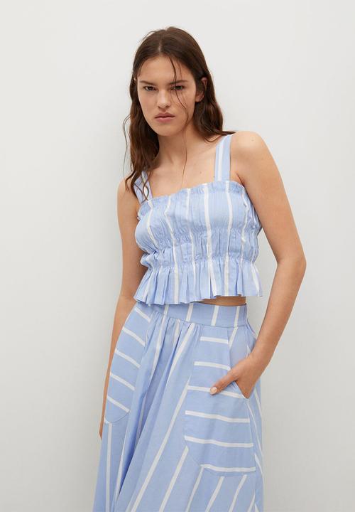 MANGO - Skirt siu-h - light blue