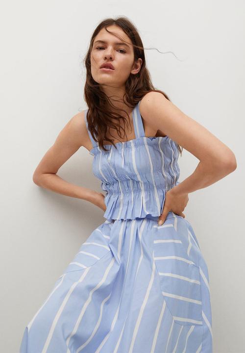 MANGO - Skirt siu-h - light blue