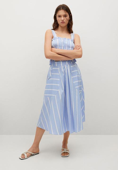 MANGO - Skirt siu-h - light blue
