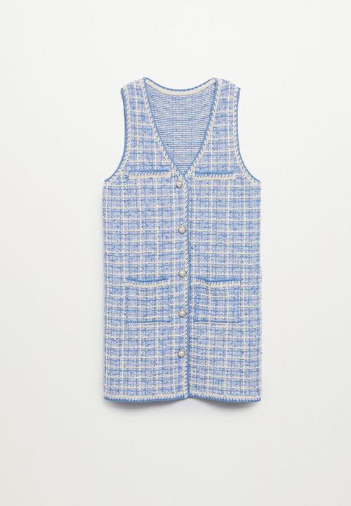 MANGO - Dress louvre - light blue