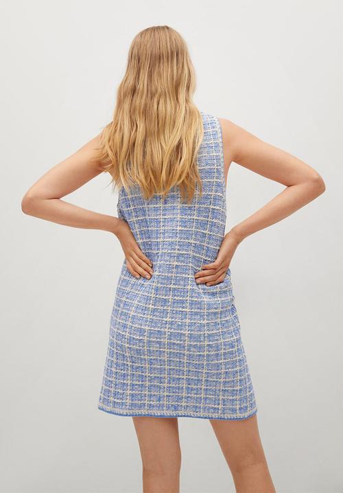 MANGO - Dress louvre - light blue