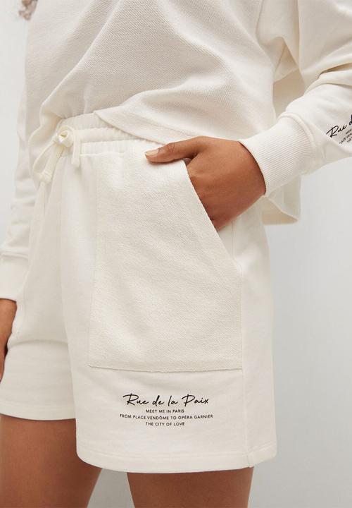 MANGO - Shorts pstlimpo - white