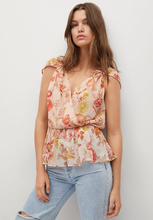 MANGO - Blouse windo - light beige