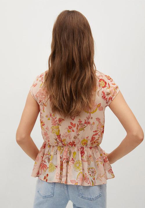MANGO - Blouse windo - light beige