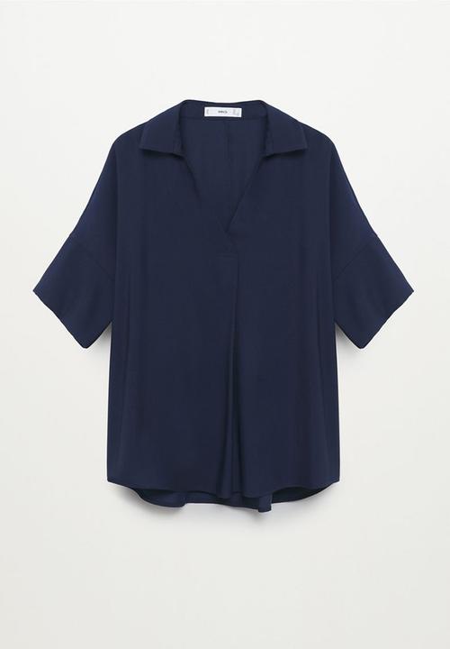 MANGO - Blouse bye-h - navy