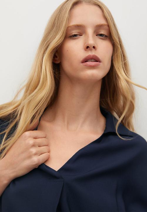 MANGO - Blouse bye-h - navy