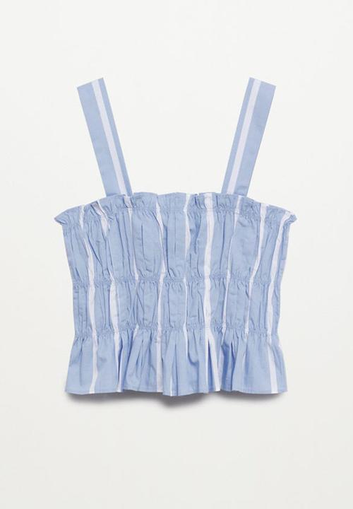 MANGO - Top siu-h - light blue