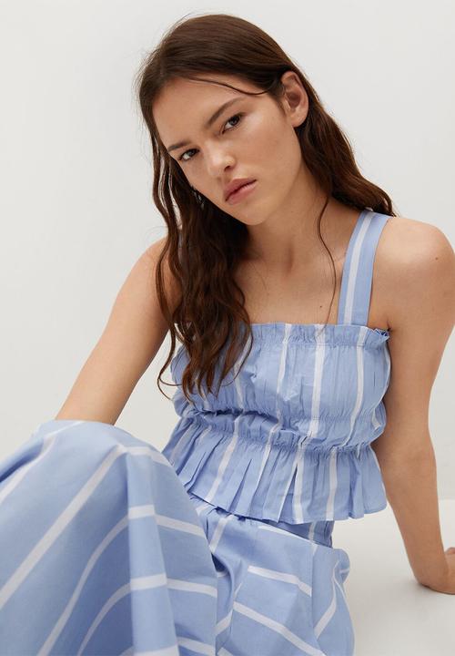 MANGO - Top siu-h - light blue