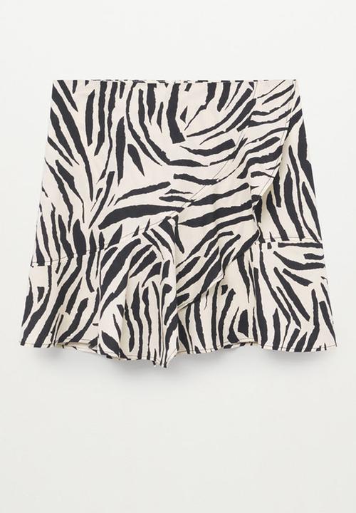 MANGO - Skirt zebri - light beige