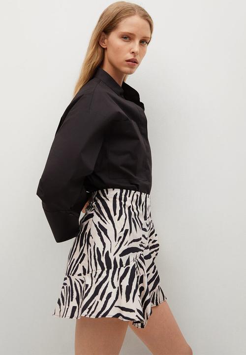 MANGO - Skirt zebri - light beige