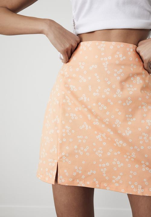 Factorie - Double split mini skirt - peach 