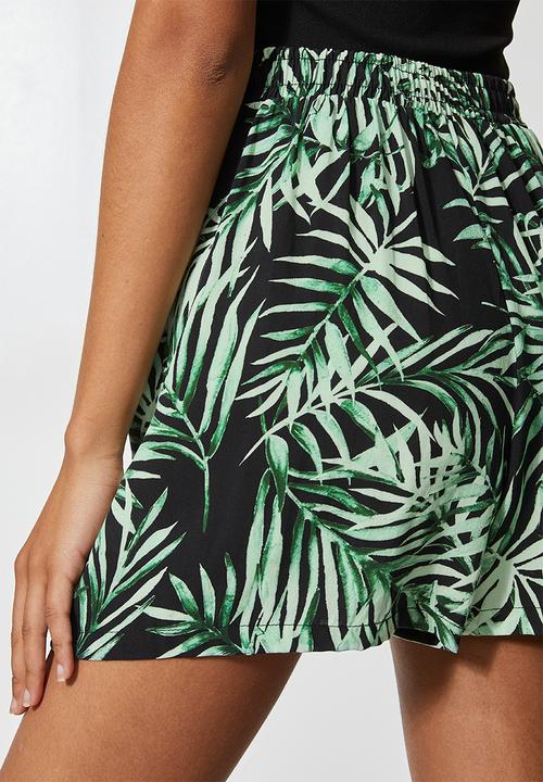 Superbalist - Printed pull on shorts - dark based palm