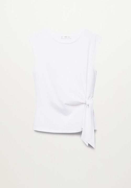 MANGO - T-shirt ferit-h - white