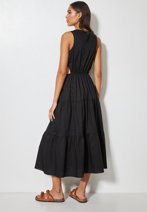 Superbalist - Fit & flare with cutout detail - black