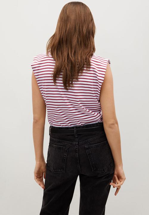 MANGO - T-shirt picasa - dark red