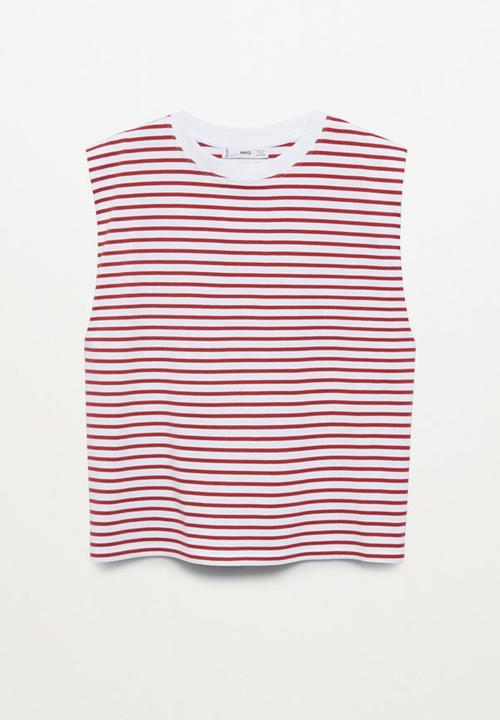 MANGO - T-shirt picasa - dark red