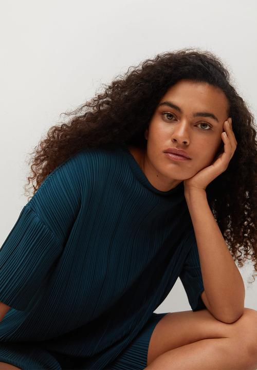 MANGO - Dress wild-h - navy