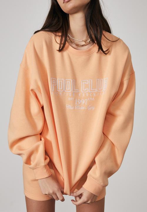 Factorie - Oversized graphic crew - pale papaya