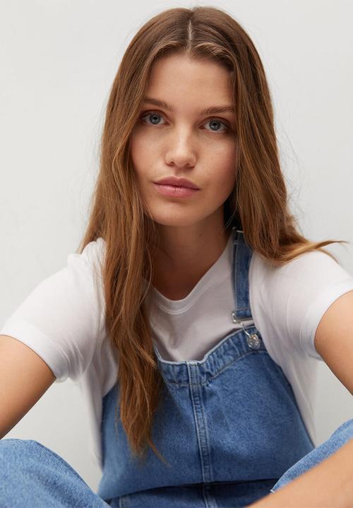 MANGO - Dungarees ares - blue