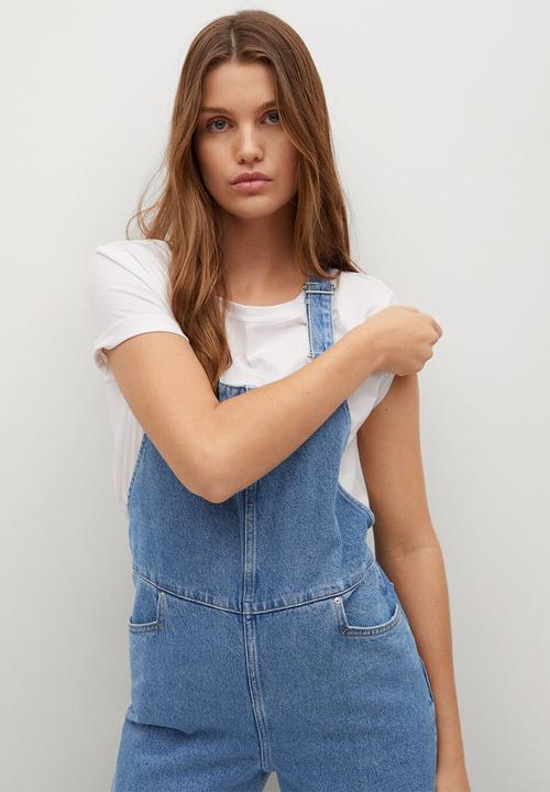 MANGO - Dungarees ares - blue