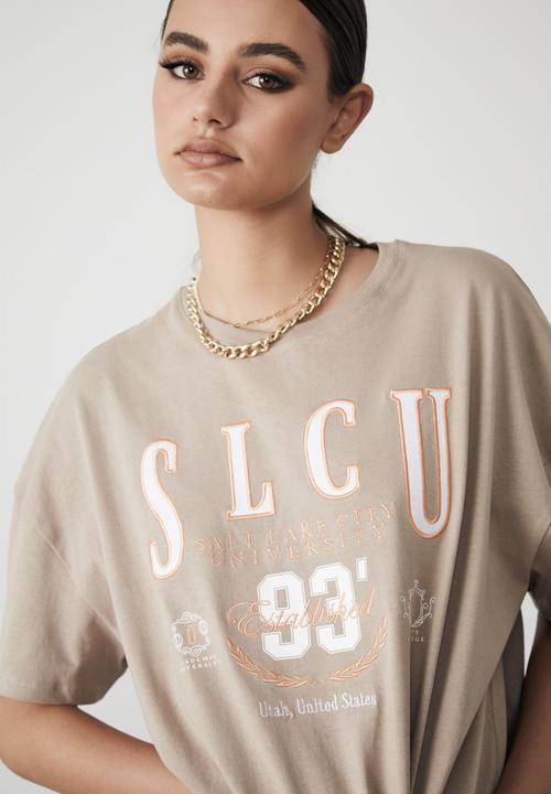 Factorie - Original relaxed graphic tee - brown mushroom