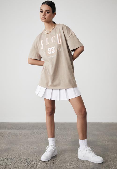 Factorie - Original relaxed graphic tee - brown mushroom