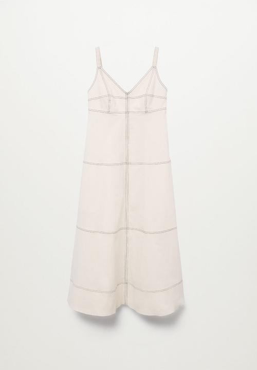 MANGO - Dress amy - light beige