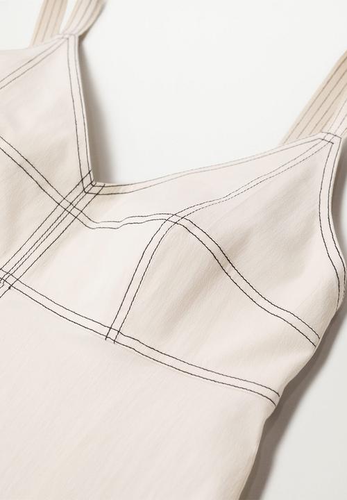 MANGO - Dress amy - light beige