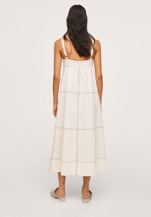 MANGO - Dress amy - light beige