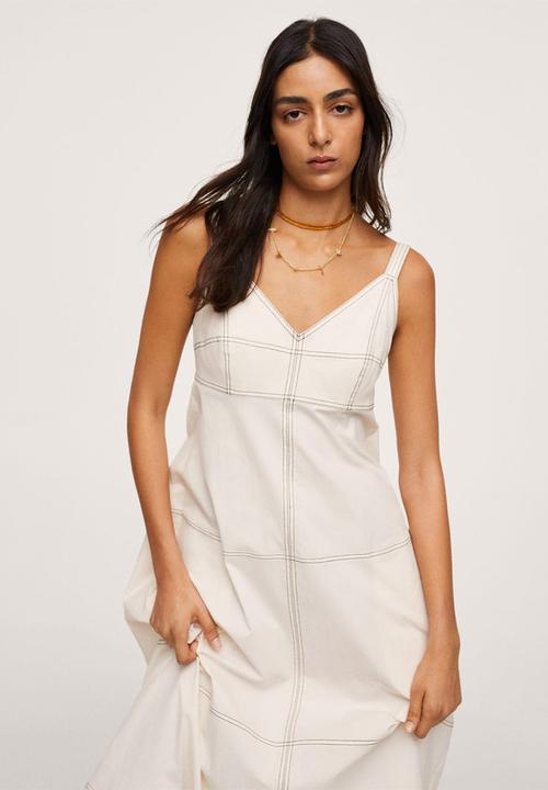 MANGO - Dress amy - light beige
