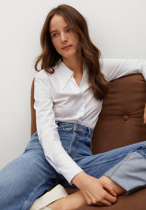 MANGO - Shirt strechip-h - white