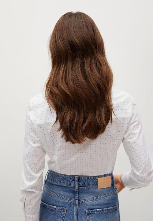 MANGO - Shirt strechip-h - white