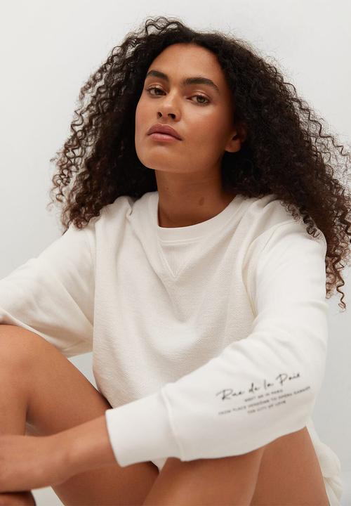 MANGO - Sweatshirt pstlimpo - white