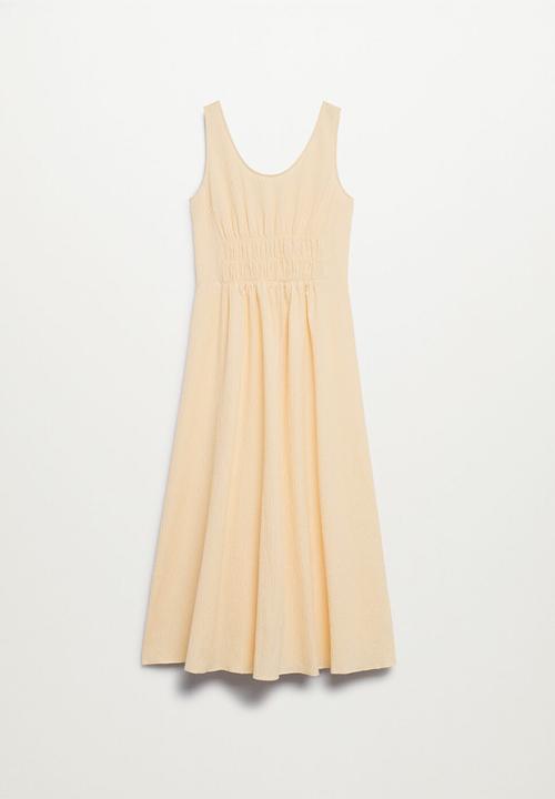 MANGO - Dress cream - light pastel yellow