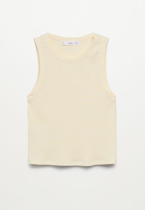 MANGO - T-shirt rita - yellow