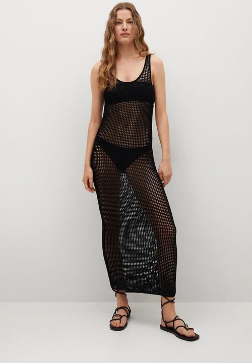 MANGO - Dress cistell - black